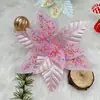 Decoraciones Navideñas Personalizadas al por Mayor, Hojas de Arce, Cabezas de Flores Artificiales, Accesorios para Árbol de Navidad, Flores de Navidad, Accesorios para Coronas de Navidad