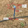 Traje de microaspersor de suelo de 40 cm riego agrícola aspersor para árboles frutales resistencia de riego fábrica azul varilla de inserción de material nuevo