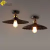 Lámpara de diseño de loft transfronterizo Pabellón Lámpara de techo industrial de cabeza única falda negra pequeña para dormitorio americano restaurante pasillo