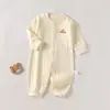 Traje de una pieza sin mangas para bebé, primavera y otoño, algodón puro, Clase A, para niños y niñas, mameluco de primavera y otoño para bebé