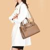 Bolso de Comercio Exterior para Mujer, Primavera 2025, Nuevo Bolso de Hombro Simple de Color Sólido Europeo y Americano, Elegante Bolso de Mano con Estampado de Litchi