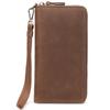 Cartera Americana para Hombre Bolso Clutch Transfronterizo Cartera de Lujo para Hombre de Cuero Genuino de Gran Capacidad Pulsera para Teléfono Móvil para Hombre