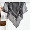 Lenço de seda de 90cm para mulheres, versátil e elegante, lenço pequeno rosa para pescoço, acessório estiloso para combinar com camisas, xales e lenços de cabeça