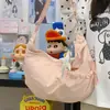Nova Bolsa Transversal Casual de Nylon Grande Capacidade Leve Bolsa Bolinho Simples Versátil Cor Sólida Fresca Pequena Bolsa de Axila