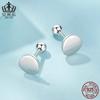 Pendientes Evelle Fashion de estrella de cinco puntas, redondos y sencillos, de plata de ley S925 con baño de platino, a la moda para mujer, combinables con todo.