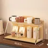Estante acrílico para tazas, estante de almacenamiento multicapa para vasos de agua, tazas de té y organizador de juego de té, organizador de escritorio