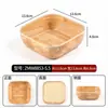 A8 Melamina Imitación Madera Cocinado Plato de Exhibición para Guisados Plato de Sabor a Guisado Plato Comercial para Ensaladas Plato para Hot Pot Rectangular Plato para Buffet