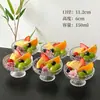 Cuenco de Fruta de Cristal con Pie Alto Cuenco de Fruta de Alta Apariencia Plato para la Hora del Té Plato de Postre Cuenco para Sopa Dulce Cuenco para Postre Plato Creativo