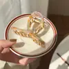 Grampo de Cabelo Acético Fresco Doce Japonês e Coreano de Verão para Coque na Parte de Trás da Cabeça Clipe de Tubarão de Metal Acessório de Cabelo Penteadeira