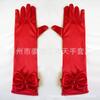 Atacado de fábrica luvas longas para daminha de honra luvas infantis luvas para vestido de dama de honra com laço branco rosa
