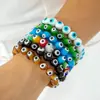 Accesorios Pulsera de Ojo del Diablo Bohemia con Cuentas Pulsera Elástica Personalizada Ojo Pulsera de Buena Suerte de Año Nuevo al por Mayor
