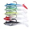 Hengjia Popular Señuelo de Pesca Recubierto de Plomo 11.5g 19.8g Señuelo Blando de Cola en T Señuelo Hundido para Pesca en Hielo