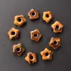 Componente Flor de Cinco Pétalas de Cristal 15mm Furo de 4mm Pingente Flor de Ágata Natural Joias Artesanais Charms para Roupas Fonte Atacadista