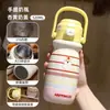 Nueva Taza Rebotante de Dibujos Animados Linda para Llevar Comida Infantil Doble Bebida Compacta y Portátil Termo de Acero Inoxidable de Aspecto Elegante para Niñas
