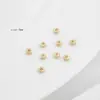 Cuentas Separadoras Chapadas en Oro de 14K Cuentas Planas Doradas Cuentas Sueltas Accesorios para Pulseras Hechas a Mano DIY Pulseras de Muñeca Cuentas Separadoras Materiales para Bisutería Al por Mayor