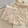 Roupa Íntima Fina para Mulheres 2025 Novo Estilo Meninas Algodão Puro Grau 10A Algodão Antibacteriano Gancho Estendido Boxer Briefs Feminino para Mulheres