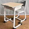 Escritorio de estudio de altura ajustable para estudiantes de primaria y secundaria, juego de escritorio y silla para niños, escritorio de escritura para el hogar, escritorio escolar para tutorías y capacitación