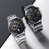 Aplicable a correa Huawei watch3por/gt2 Samsung de 22 mm cabeza convexa tres eslabones hebilla plana correa ultraligera de aleación de titanio