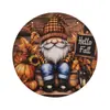 Señales Decorativas de Madera con Atmósfera Navideña de Alta Gama Transfronteriza Colgantes Festivos para Paredes del Hogar Señales de Puerta Decorativas Creativas Redondas