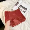 Calcinha Fio Dental Jacquard de Renda para Modelar o Corpo Feminino, Cintura Média-Alta, Controle de Barriga, Levanta Bumbum, Crotch 10A de Algodão Puro Antibacteriano