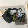 Bolso Tote Casual de Lona Estilo Hong Kong ins Lazy Class de Gran Capacidad para Mujer Pareja Bolso Bandolera de Hombro Bolso de Moda