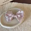 Pinza para el Cabello Dulce y Elegante de Estilo Francés con Lazo y Brillantes Pedrería, Accesorio Versátil y Elegante para Recogido Parcial