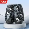 Bañadores de Doble Capa para Hombre, Shorts de Baño de Cinco Puntos Anti-Vergüenza, Nuevo Modelo 2026, Secado Rápido, Transpirables, Talla Grande, Bañadores Profesionales