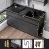 Acero Inoxidable Panal de Abeja Aluminio Gabinete para Lavadora Balcón Fregadero de Lavandería Lavabo Integrado para el Hogar con Tabla de Lavar Hecho a Medida