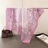 Lenço de Seda Imitação com Estampa Floral de Primavera e Outono, Xale de Luxo, Lenço de Pescoço Versátil, Lenço Quadrado Pequeno, Lenço de Cabeça, Lenço Feminino