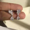 Pendientes Pequeños Minimalistas y Exquisitos Transfronterizos Cao Shi, Pendientes de Zirconia Marquesa Gota de Agua, Pendientes Elegantes de Moda y Gama Alta