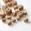 Faia cor de madeira octogonal contas de madeira multi-tamanho DIY acessórios de joias criativas fábrica atacado direto