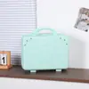 Mini Maleta, Souvenir, Estuche Cosmético Pequeño Portátil, Bolso de Mano Ligero de 14 pulgadas, Caja de Almacenamiento, Maleta Pequeña de Cuero para Mujeres