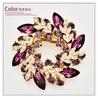Broche de bufanda de alfiler de doble propósito joyería de moda ramillete aleación estándar europeo diamante broche bauhinia fábrica venta al por mayor