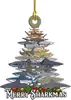 Nuevo colgante plano de acrílico decoración de árbol de Navidad animal colgante DIY regalo de fiesta de Navidad
