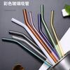 Popote de vidrio resistente al calor resistente a altas temperaturas vidrio de borosilicato alto popote curvo labial transparente tubo para beber jugo rígido puerpera