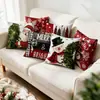 Nueva funda de almohada navideña de doble cara con diseño de Papá Noel y copo de nieve, funda de cojín decorativa navideña, al por mayor