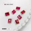 Joias para Unhas Artísticas de Açúcar Rochoso Diamantado Retangular Ângulo Reto Fundo Pontiagudo Diamante Quadrado Cubo de Gelo de Açúcar Pedras Strass para Unhas de Vidro Atacado Strass de Cristal