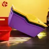 Enfriador de cerveza de plástico en forma de L para bar, caja de cerveza de gran capacidad, cubo de hielo de plástico con doble asa, cubo de hielo para bebidas, cesta de vino, portavinos