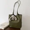 Bolsa de padrão trançado muito estilosa para mulheres, nova moda 2026 bolsa de ombro para o dia a dia, bolsa tote bucket vintage descontraída