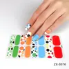 ZE Película de esmalte en gel impermeable estilo europeo y americano sin curado completo en gel, pegatina completa, contraste floreciente, primavera y verano, pegatina para uñas, papel de pegatina para uñas