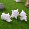 Micro Paisaje Lindo Gato de Yoga Figura Animales de Simulación Accesorios para Jardín Adornos de Artesanía de Resina Figura
