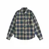 Yidao Vintage 2026 Outono Nova Camisa de Manga Longa Xadrez Estilo Trabalho Masculina Japonesa Retrô Solta Versátil