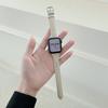 Adecuado para correa de Apple Watch Iwatch8 Se/4/7/8/9 Generación Correa de Cuero S10/11, Diseño Delgado y Sencillo