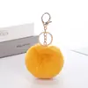 Llavero de Bolita de Piel Sintética de Conejo Rex 8cm Colgante de Bolita de Felpa Accesorio de Ropa Decoración Elemento de Moda: Redondo