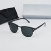 Venta al por mayor de comercio exterior metal colorido película vidrio retro montura pequeña gafas de sol moda europea y americana gafas de sol