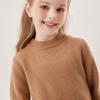 Suéter infantil de otoño e invierno para niños y niñas, suéter cálido de cachemira de cuello redondo para niños grandes, suéter grueso de color liso para niños grandes