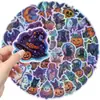 50 pegatinas de Halloween tipo doodle para papelería DIY, equipaje y cuadernos, decoradas con láser, impermeables