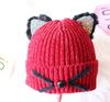 Gorro de Punto Infantil de Dibujos Animados Gato Orejas Doradas de Moda Coreana Gorro Cálido de Lana para Bebé Gorro de Bebé