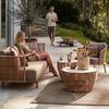 Sofá de ratán escandinavo para exteriores, jardín al aire libre, patio, impermeable, protector solar, silla de ratán para ocio, combinación de terraza y B&amp;B