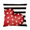 Amazon Día de San Valentín Funda de Almohada Estampado de Lino Pareja Transfronterizo Hogar Sala de Estar Funda para Cojín de Sofá Estilo Nórdico